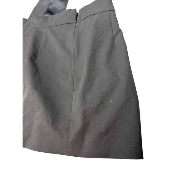 Zara Black Mini Skirt with Rhinestone Buckle & Satin Bow Detail Size L - Picture 6 of 14